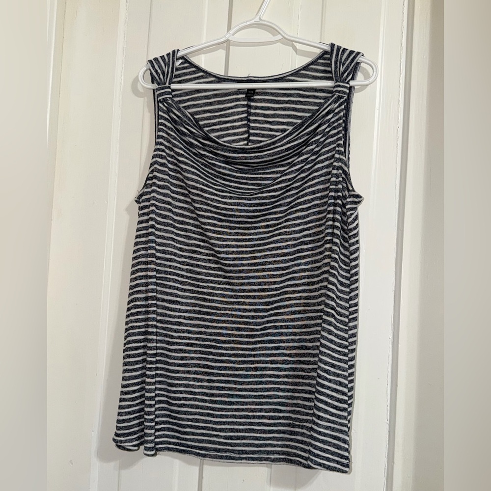 Women's Lane Bryant Blue and White Striped Tank Top size 14, 16,‎ size 14/16